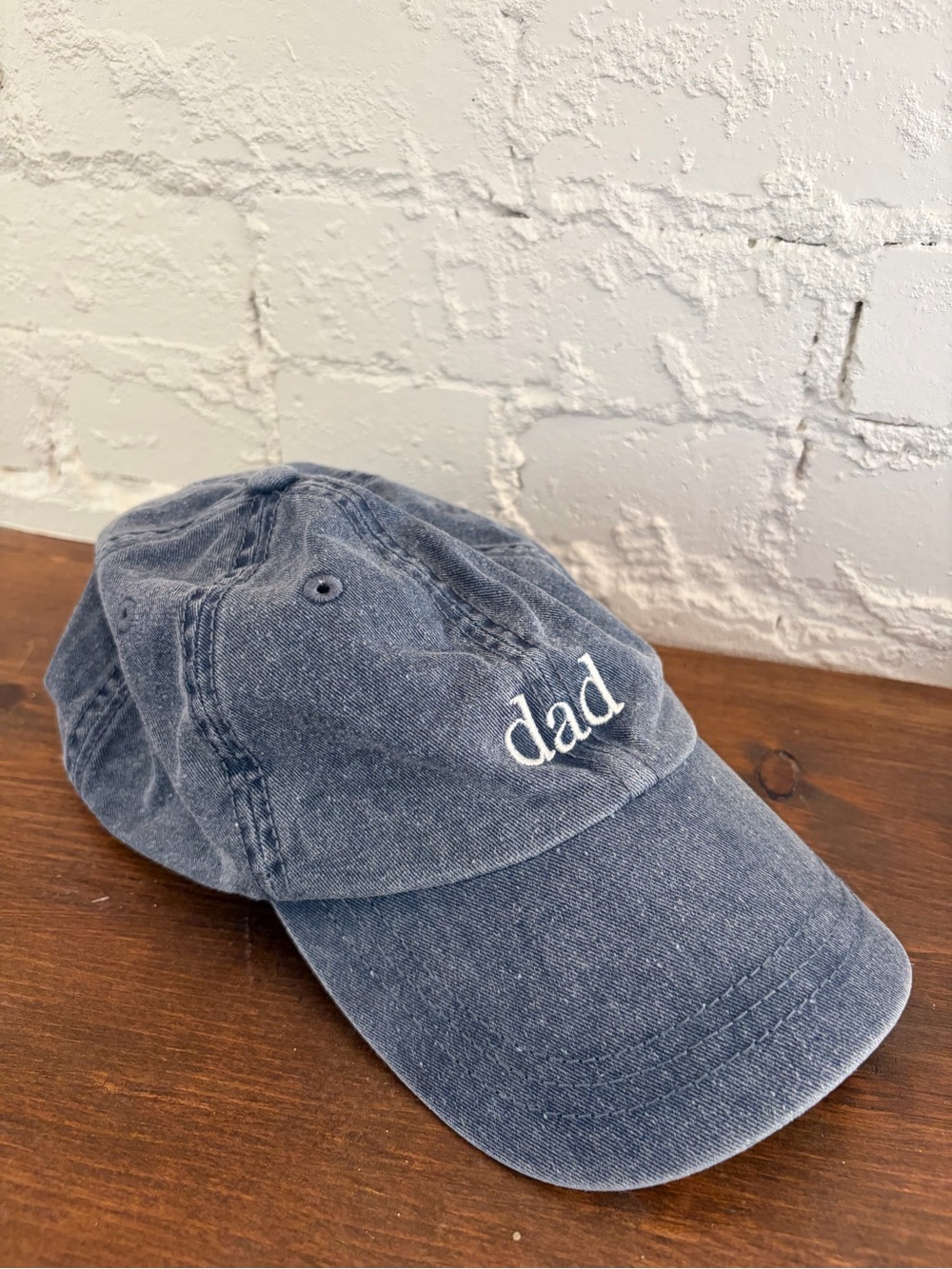 Dad Embroidered Baseball Cap - faded light denim blue
